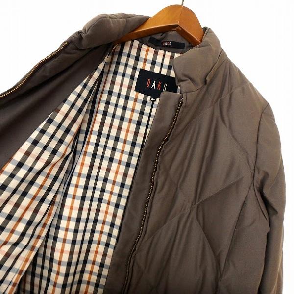 wnc ダックス DAKS ダウンコート 38 茶 ジップアップ ハイネック 