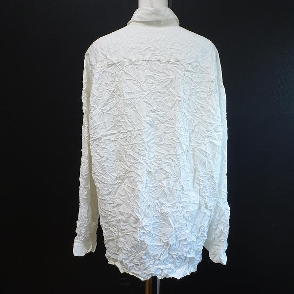 apc イッセイミヤケ ISSEYMIYAKE シャツ ブラウス M 白 シワ加工 