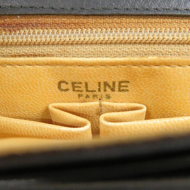 #anb セリーヌ CELINE オールドセリーヌ ショルダーバッグ 黒系 喜平チェーン レザー 斜めがけ レディース [823005]｜acil｜08