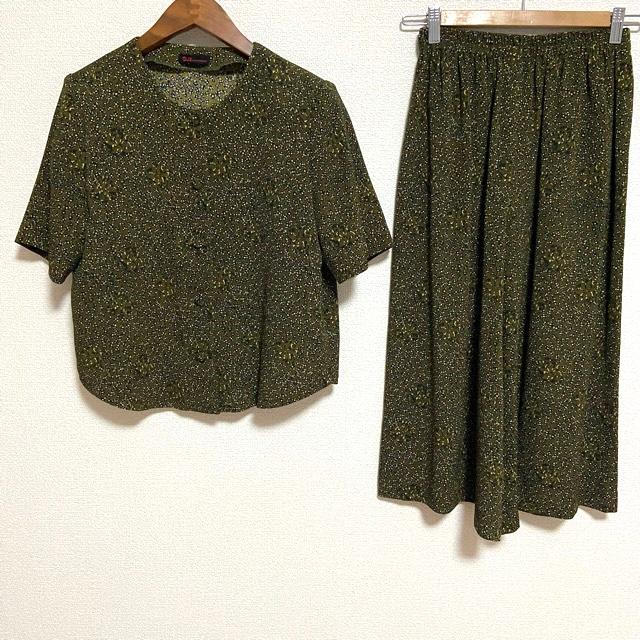 spc シセンドウ 詩仙堂 セットアップ パンツスーツ カーキ 黒 ちりめん  