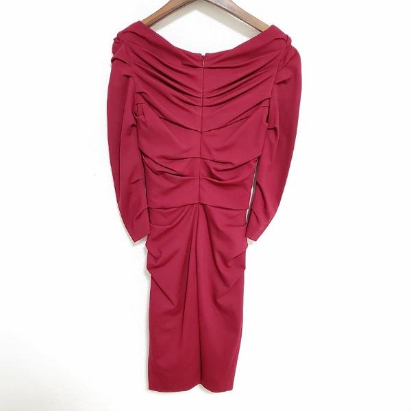 ESCADA #anc エスカーダ ワンピース 32 ボルドー ドレープ レディース  