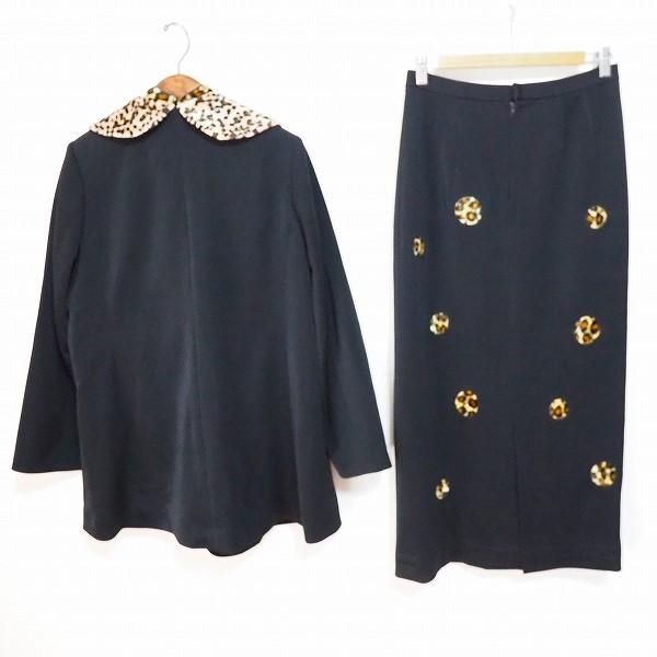 anc ミズレイコ MS.REIKO セットアップ 黒 スリーピース ヒョウ柄