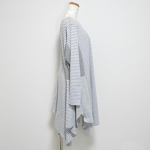 anc メフウセンソユニコ 芽風 m-mefu ワンピース 長袖 ひざ丈 ボーダー 