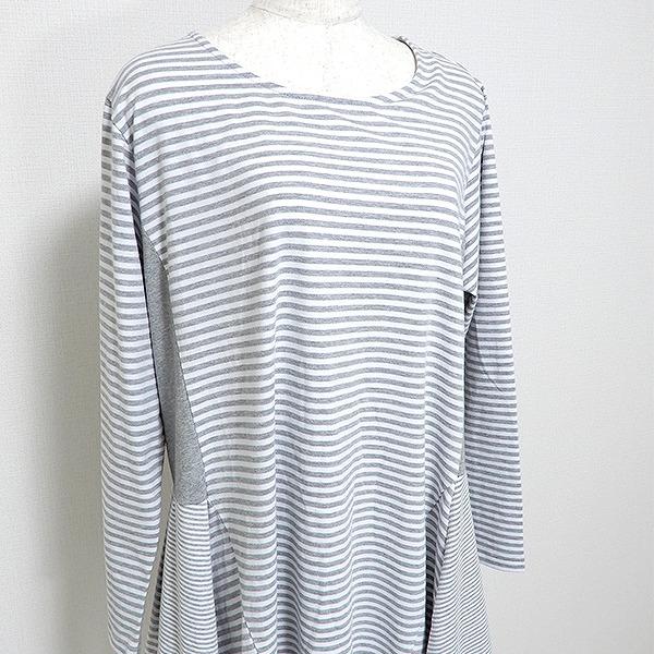 anc メフウセンソユニコ 芽風 m-mefu ワンピース 長袖 ひざ丈 ボーダー 