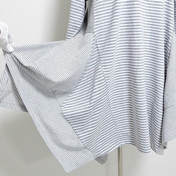 anc メフウセンソユニコ 芽風 m-mefu ワンピース 長袖 ひざ丈 ボーダー 