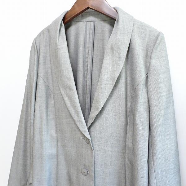 anc レリアンLeilian パンツスーツ 11 グレー シルク混 ロロピアーナ  