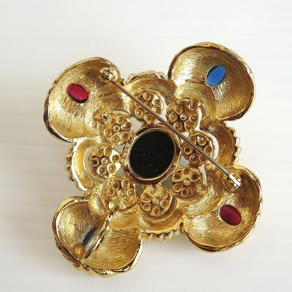 anza サイナー CINER ブローチ コスチュームジュエリー ゴールド 青系