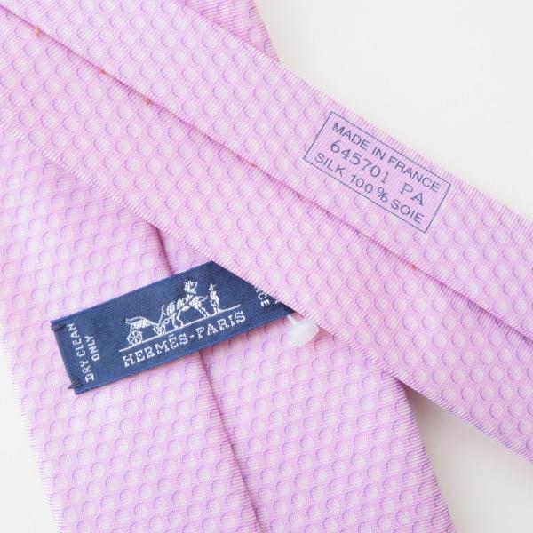 HERMES エルメス　ネクタイ　ピンク 中古・古着通販】HERMES (エルメス) シルクネクタイ ピンク サイズ