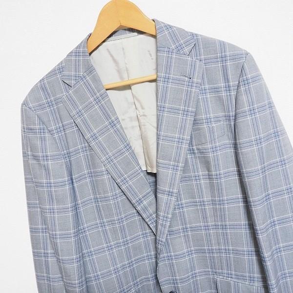 anc ハケットロンドン HACKETT LONDON シングルスーツ グレー 青 S2B 