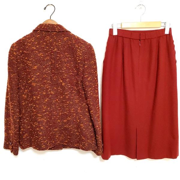 JUN ASHIDA（ジュン アシダ） #wnc スカートスーツ 9 茶 赤系