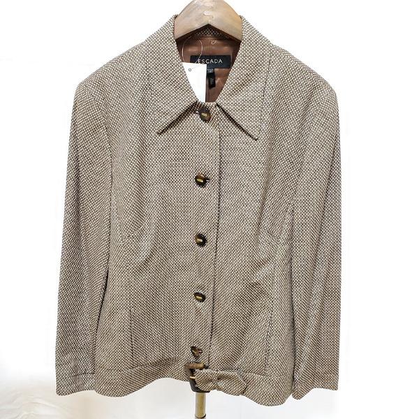 ESCADA（エスカーダ） #anc ジャケット 38 茶系 ベルト風 シルク混 レディース [828963] : アクイールヤフーショップ ...