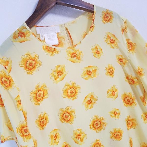 ESCADA（エスカーダ） #snc カットソー 38 黄 オレンジ 花柄 半袖 