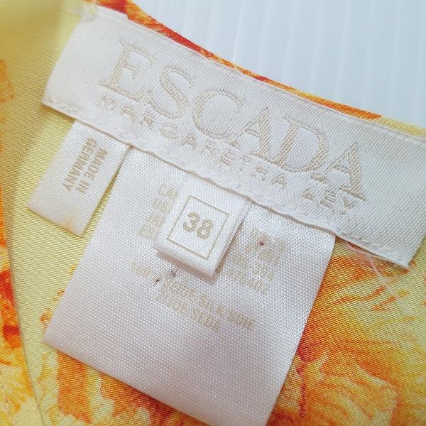 ESCADA（エスカーダ） #snc カットソー 38 黄 オレンジ 花柄 半袖 