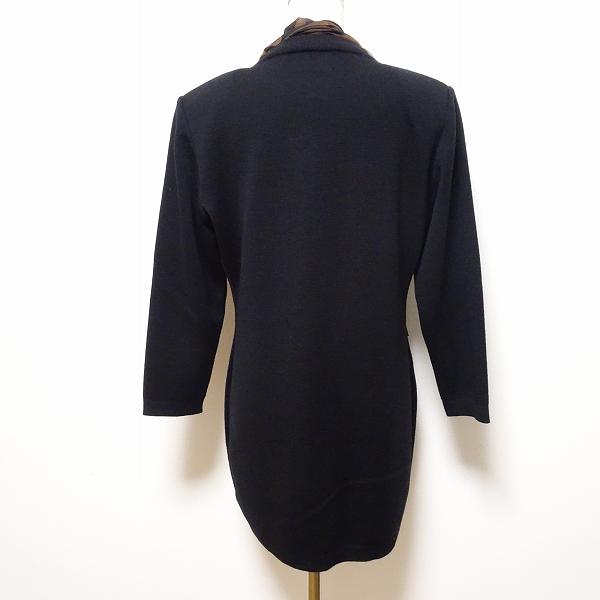 wnc フェンディ FENDI maglia カーディガン 40 黒 茶 ニット ストール