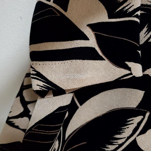 spc シセンドウ 詩仙堂 カーディガン 黒 ベージュ 茶 ちりめん 半袖