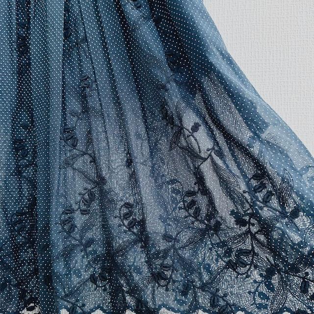 anc インゲボルグ INGEBORG チュニック 11 ネイビー 白 ドット 刺繍  