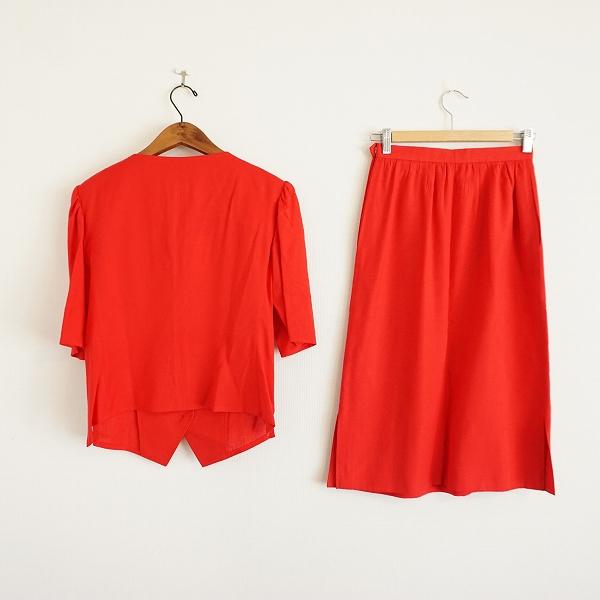 snc イヴサンローラン Yves Saint Laurent セットアップ M 赤 五分袖