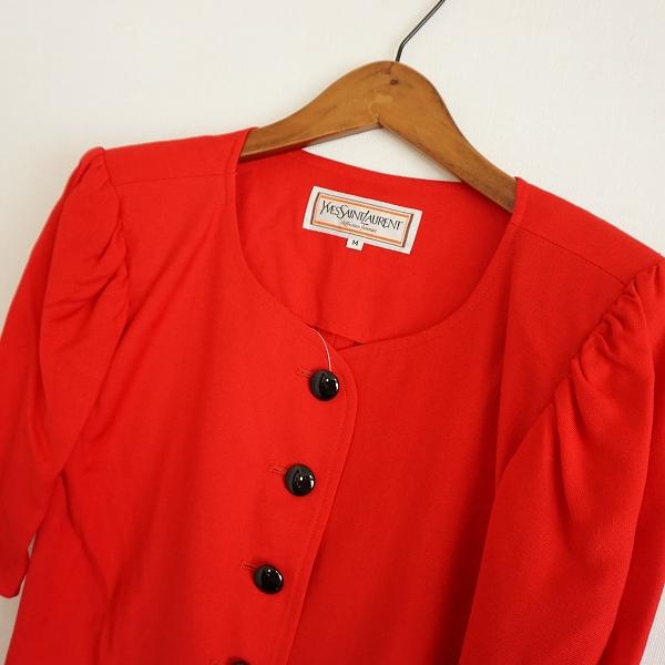 snc イヴサンローラン Yves Saint Laurent セットアップ M 赤 五分袖