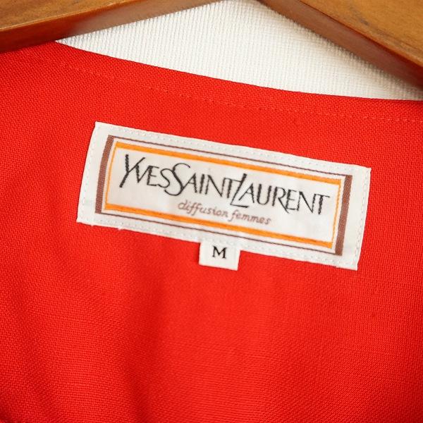 snc イヴサンローラン Yves Saint Laurent セットアップ M 赤 五分袖