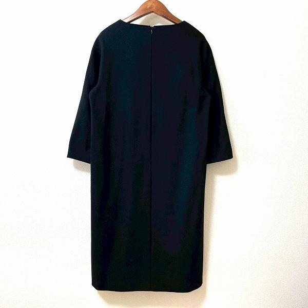 wnc マックスマーラ Maxmara STUDIO ワンピース 42 黒 ウール 無地