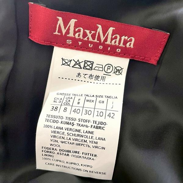 wnc マックスマーラ Maxmara STUDIO ワンピース 42 黒 ウール 無地