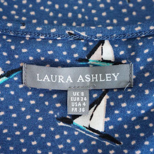 LAURA ASHLEY（ローラアシュレイ） #snc ワンピース 36 青 ヨット柄