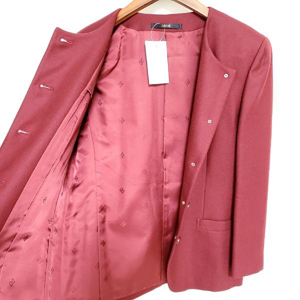 wnc ダックス DAKS スカートスーツ 11 えんじ セットアップ ツーピース 