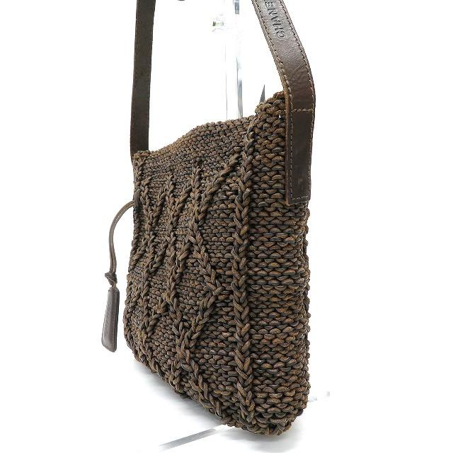 CHANEL（シャネル） #sxb ショルダーバッグ 茶 ヴィンテージ 編み 
