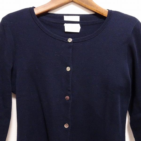 Harrods #anc ハロッズ アンサンブル 紺 無地 七分袖 ニット  