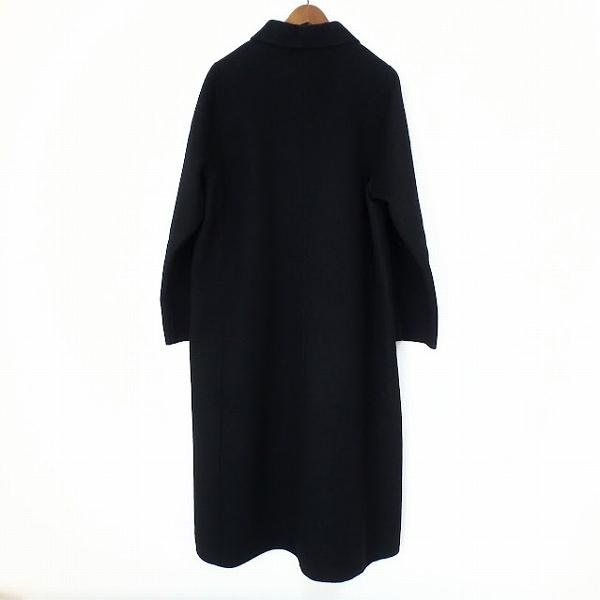 wnc ラピーヌ LAPINE コート 9 黒 ステッチ ロング カシミヤ混