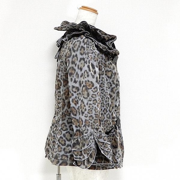 伊太利屋 #anc イタリヤ ジャケット ヒョウ柄 光沢 11 グレー系 伊太利屋 #anc イタリヤ ジャケット ヒョウ柄 光沢 11 グレー系