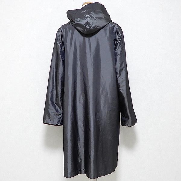 #wnc 毛皮コート リバーシブル シェアードラビット ファー フード付き ロング 茶系 グレー レディース [838621]_6