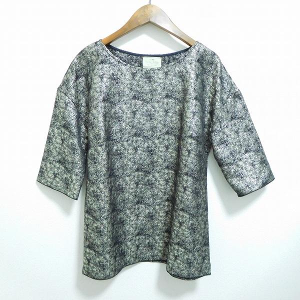 snc フォルテフォルテ forte_forte カットソー 黒 シルバー 七分袖 