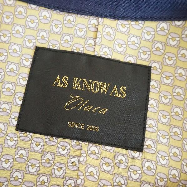 AS KNOW olaca #anc アズノウアズ オオラカ コート 15 紺 麻混 AS KNOW olaca #anc アズノウアズ オオラカ コート 15 紺 麻混