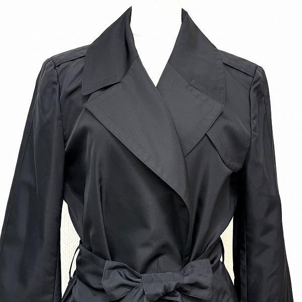 Aquascutum（アクアスキュータム） #anc コート 黒 シルク ベルト