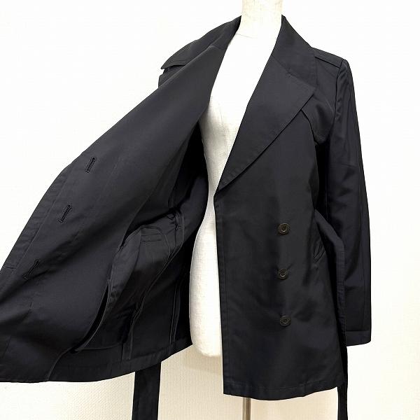 Aquascutum（アクアスキュータム） #anc コート 黒 シルク ベルト