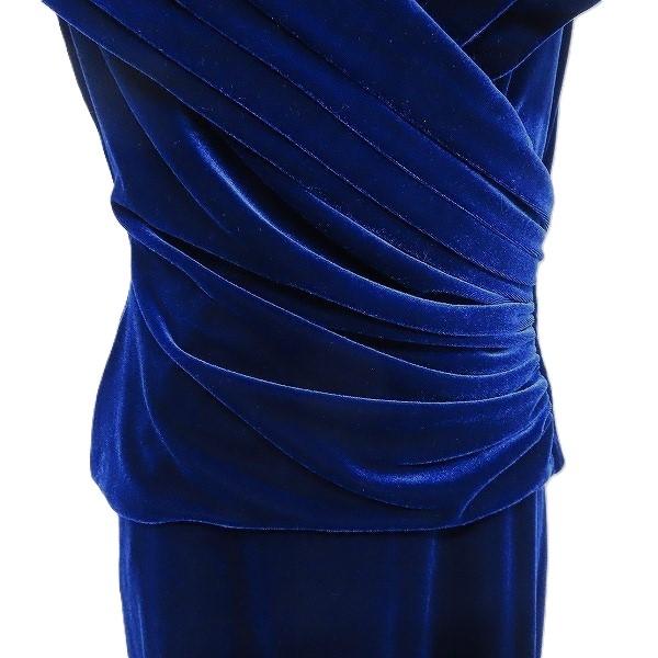 wnc タダシショージ TADASHI SHOJI PETITE セットアップ PS 青 ベロア
