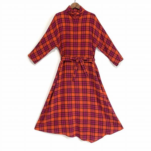 wnc ポールスミス PaulSmith ワンピース 40 オレンジ ピンク ドルマン
