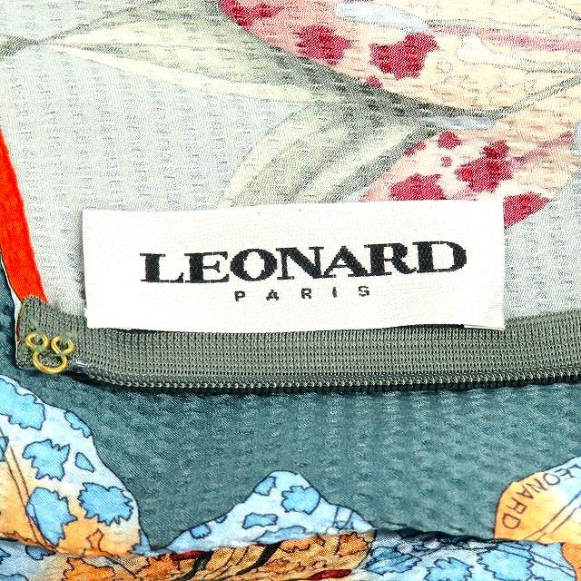 LEONARD（レオナール） #anc ワンピース 36 花柄 シルク イタリア製 美 