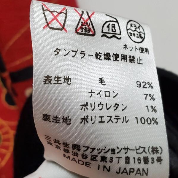 anc レオナール LEONARD ワンピース 38 赤 黒 ノースリーブ 花柄