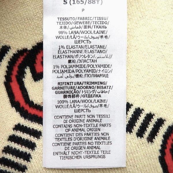 wnc グッチ GUCCI ワンピース S 黒 ベージュ 赤 ニット 半袖 インター