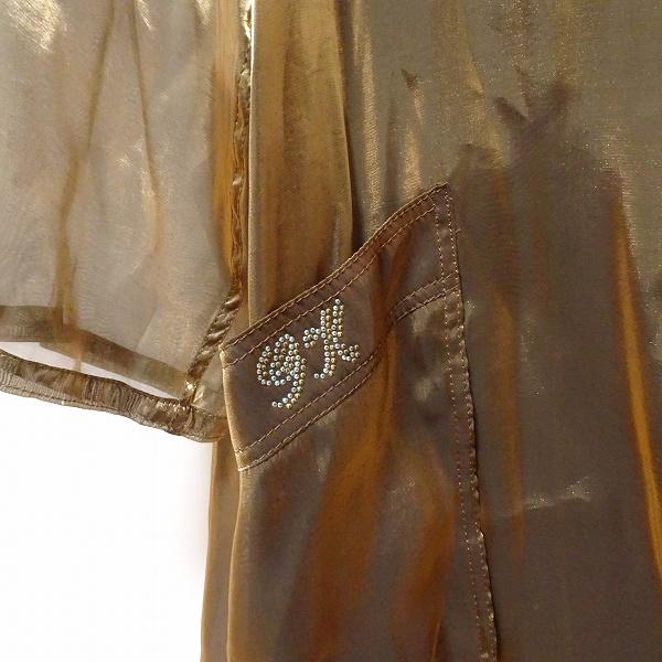 伊太利屋 #anc イタリヤ コート 9 ブロンズ 光沢 ラインストーン ロゴ  