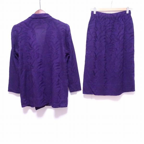 anc サイトウトヨコ 斉藤都世子 セットアップ 紫 ニット 薄手 ロング  