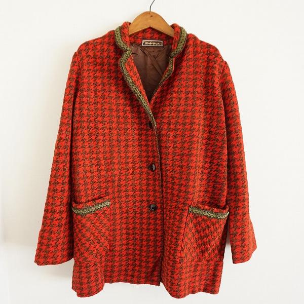 斉藤都世子 #wnc サイトウトヨコ ジャケット 赤 茶 ニット コート 千鳥 