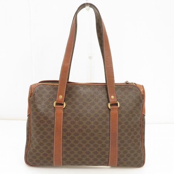 CELINE（セリーヌ） #anb ショルダーバッグ 茶系 マカダム柄 レザー