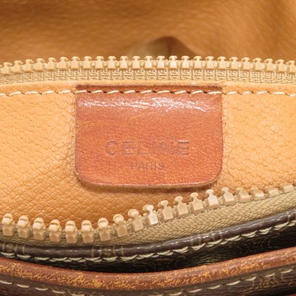 CELINE（セリーヌ） #anb ショルダーバッグ 茶系 マカダム柄 レザー 