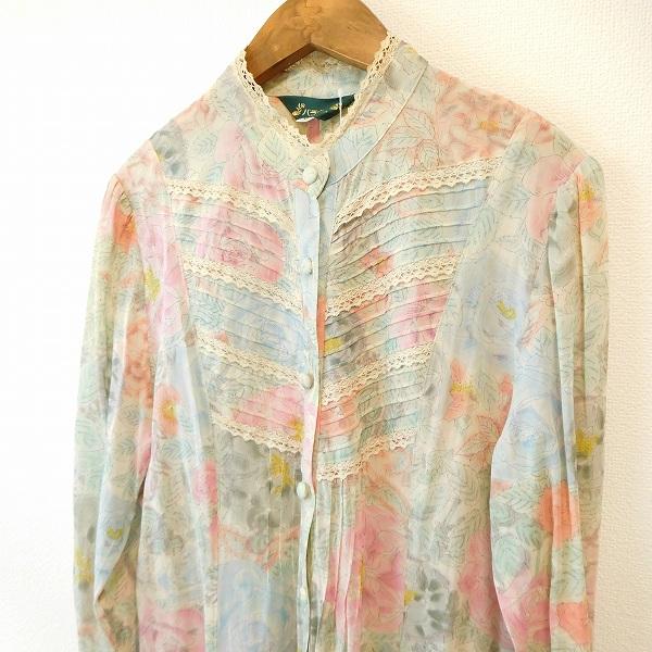 anc バライロノクラシ バラ色の暮し ワンピース M ピンク 水色 マルチ 