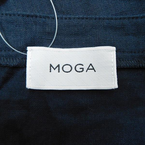 MOGA（モガ） #snc カットソー F 紺 半袖 レース 花柄 麻 チュニック 