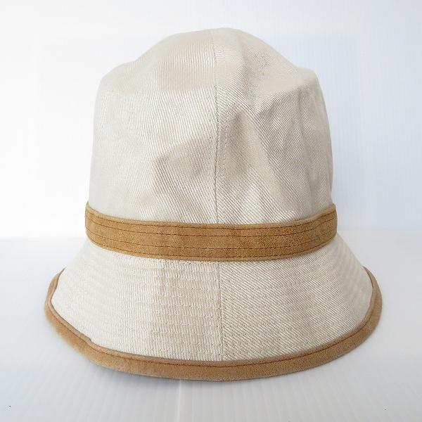 HERMES（エルメス） #apzh ハット 帽子 58 麻 スエード 羊革 ベージュ