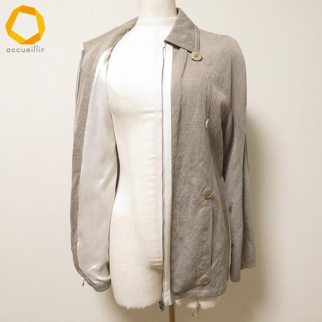 axc チヴィディーニ CIVIDINI ジャケット 44 ベージュ系 白 シルク混